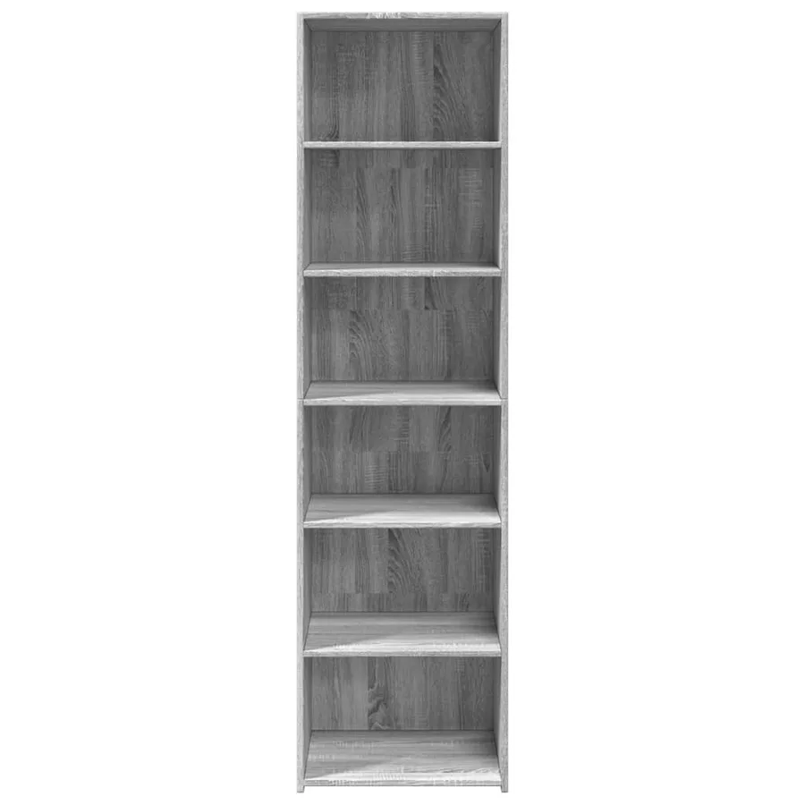 Buffet haut sonoma gris 50x41x185 cm bois d'ingénierie - 4