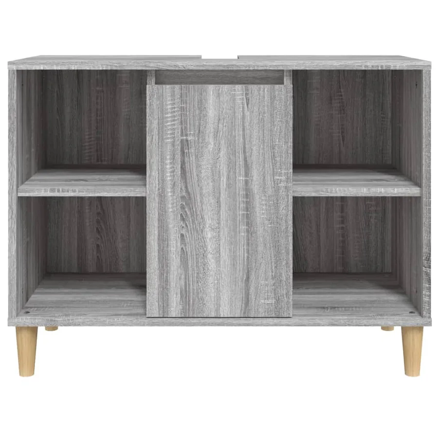 Meuble d'évier sonoma gris 80x33x60 cm bois d'ingénierie - 6