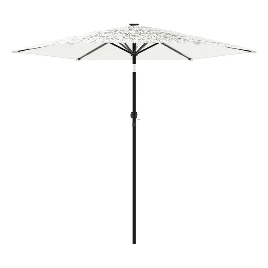 Parasol de jardin avec mât en acier blanc 268x268x226 cm - 4