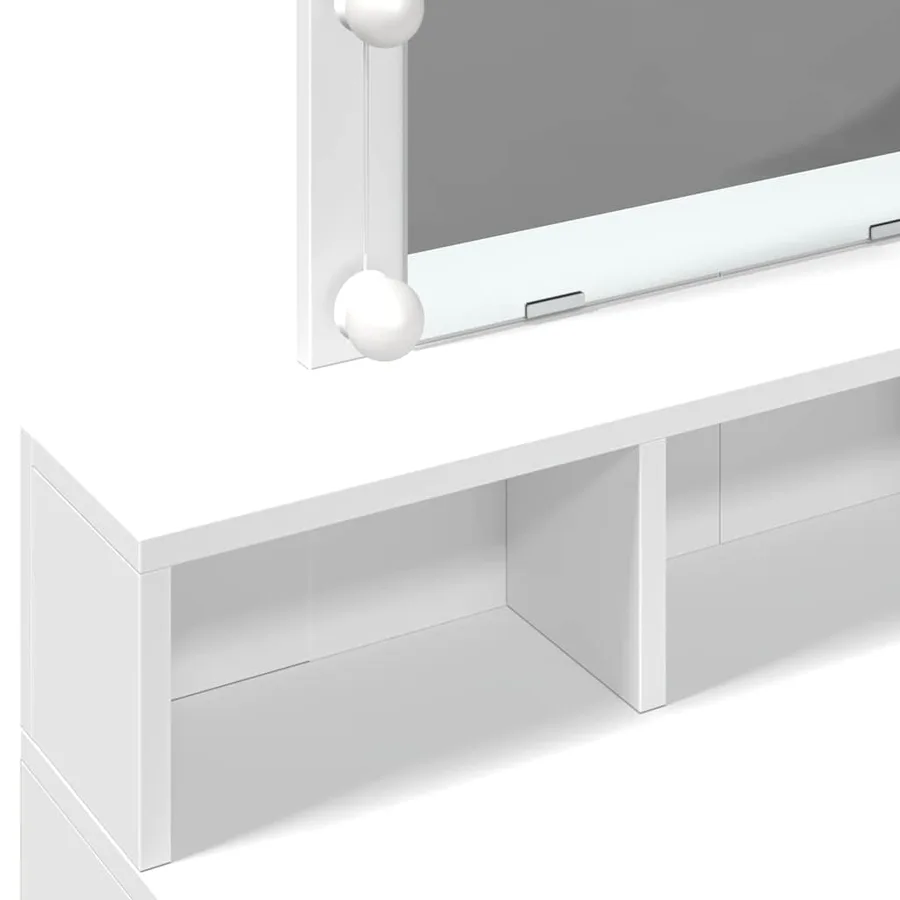 Coiffeuse avec LED blanc 80x41x144,5 cm - 12