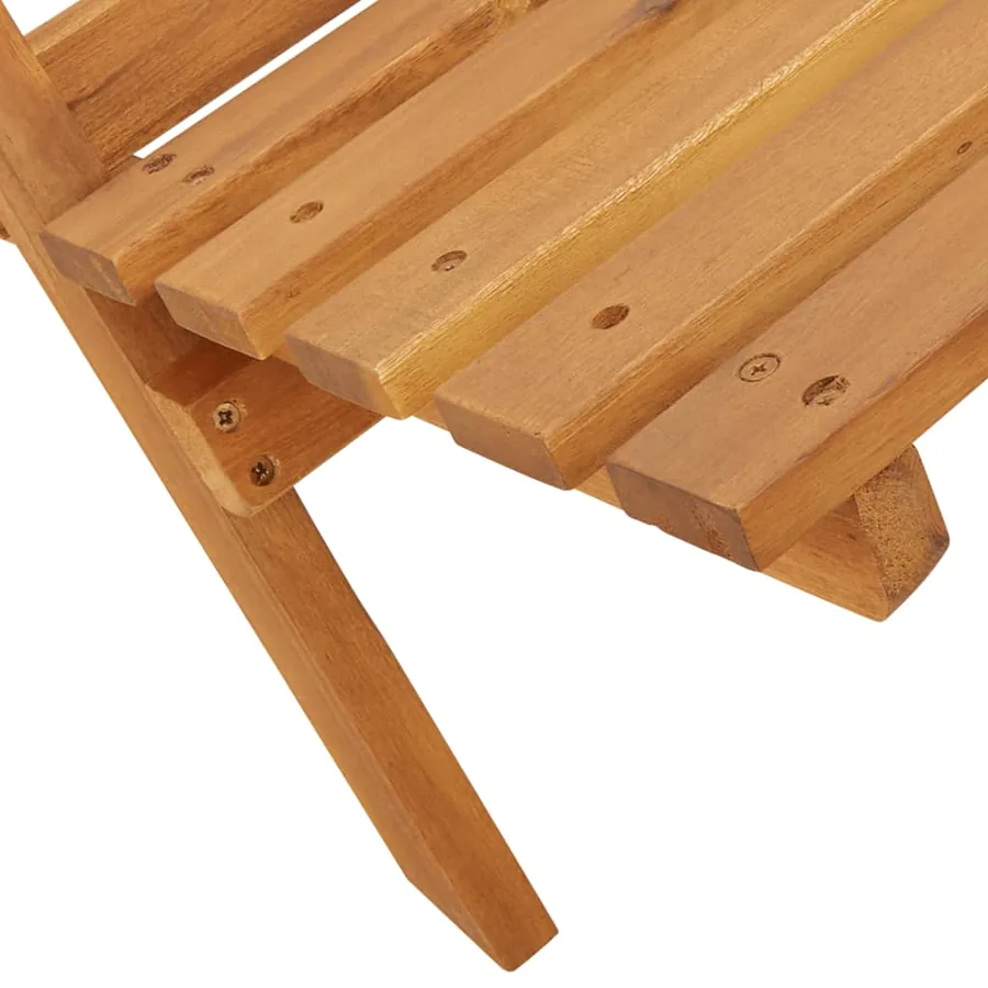 Chaises de jardin pliantes lot de 4 vert tissu et bois massif - 9