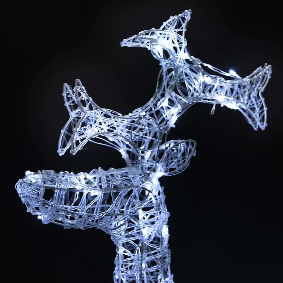 Renne de décoration de Noël 90 LED 60x16x100 cm Acrylique - 6