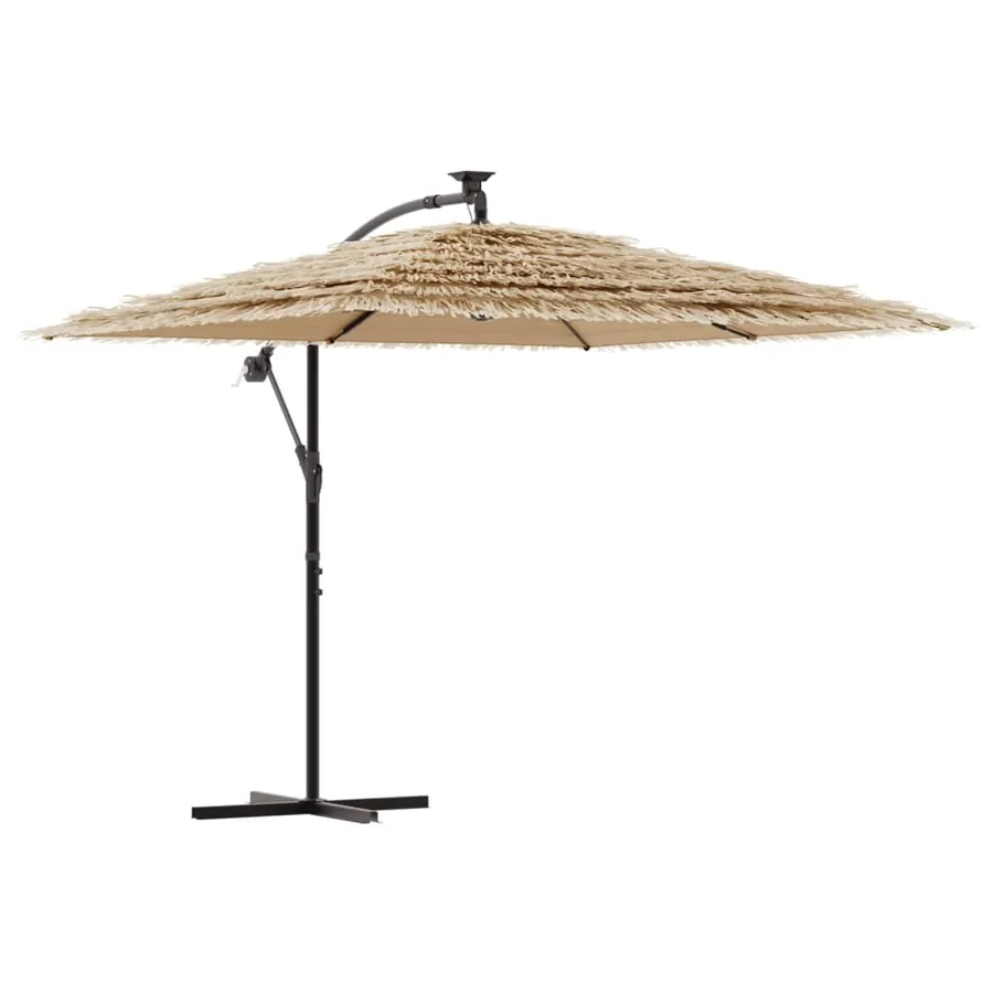 Parasol de jardin avec mât en acier marron 246x246x230 cm - 2