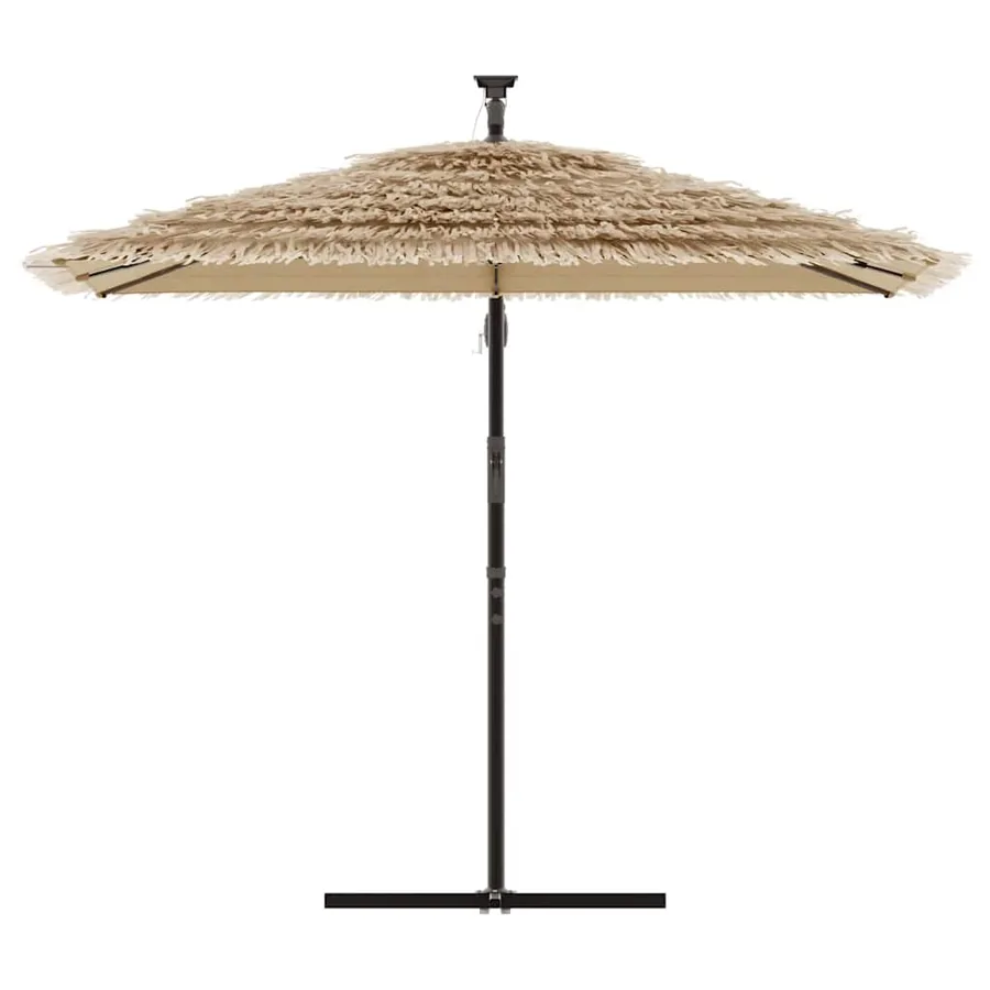 Parasol de jardin avec mât en acier marron 246x246x230 cm - 3