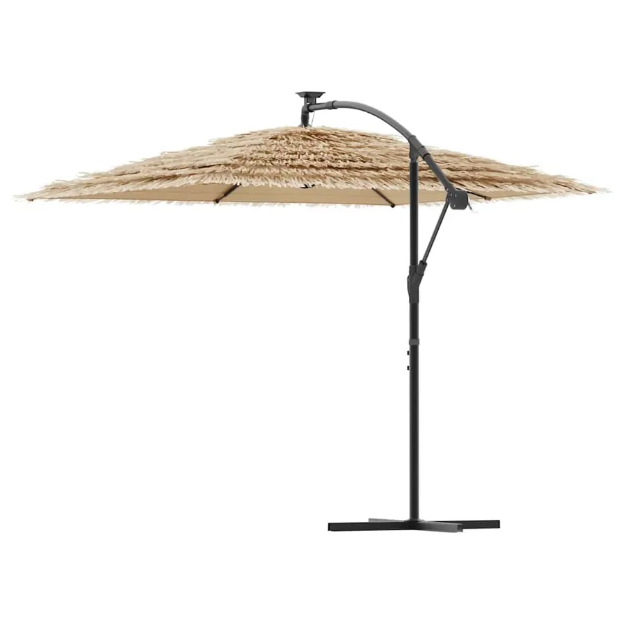 Parasol de jardin avec mât en acier marron 246x246x230 cm - 5
