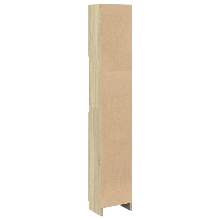 Armoire de salle de bain Chêne sonoma 32x25,5x190 cm Aggloméré - 6