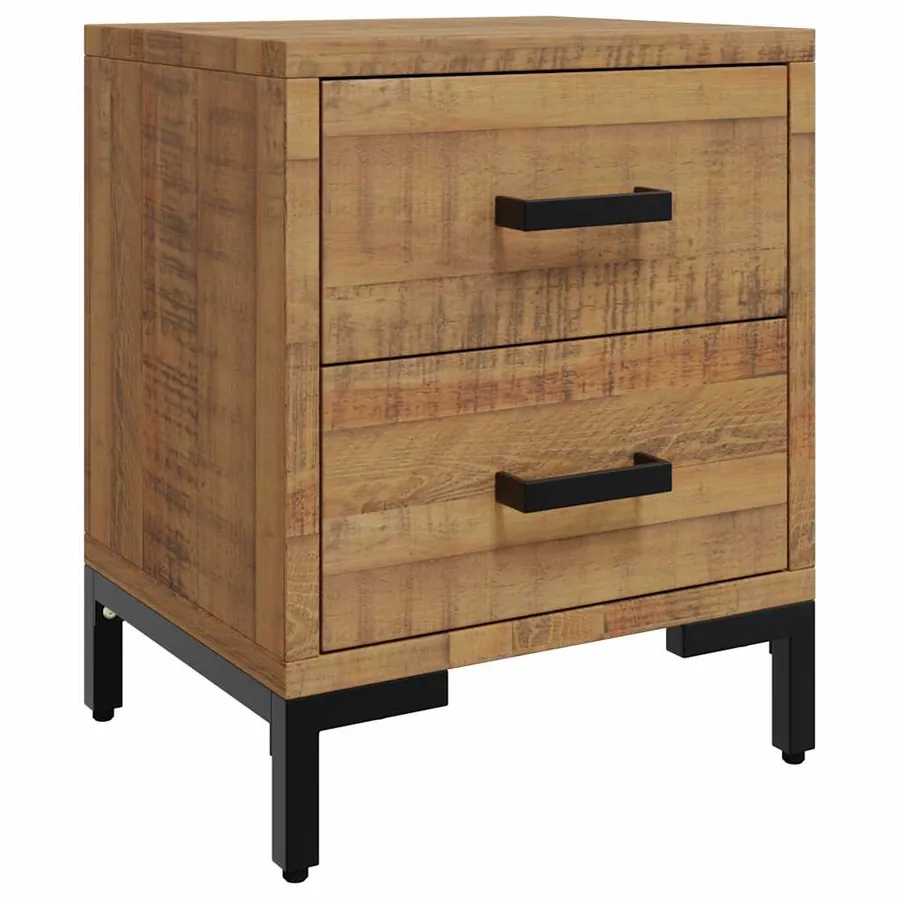 Tables de chevet 2 pcs 36x30x45 cm Bois de pin massif - 4