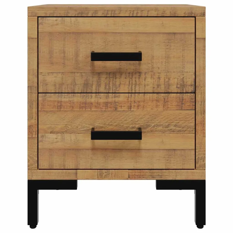 Tables de chevet 2 pcs 36x30x45 cm Bois de pin massif - 6