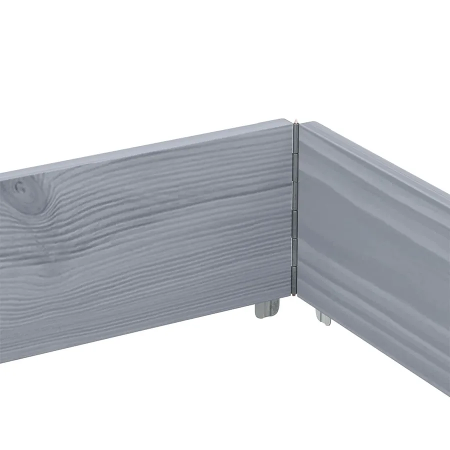 Jardinière gris 150x100 cm bois de pin massif - 7