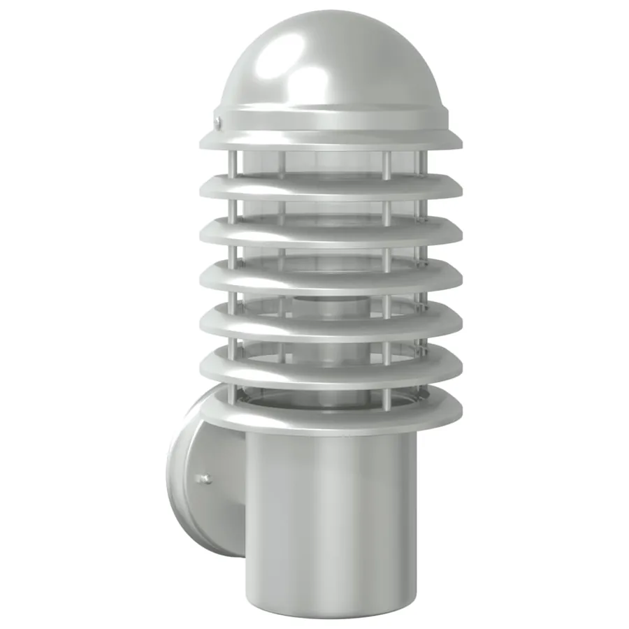 Applique murale d'extérieur argenté acier inoxydable - 2