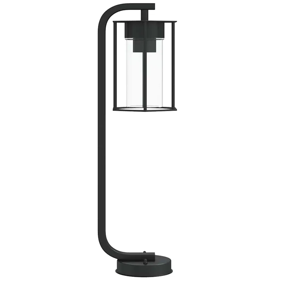 Lampadaires d'extérieur 3 pcs noir 60 cm acier inoxydable - 5