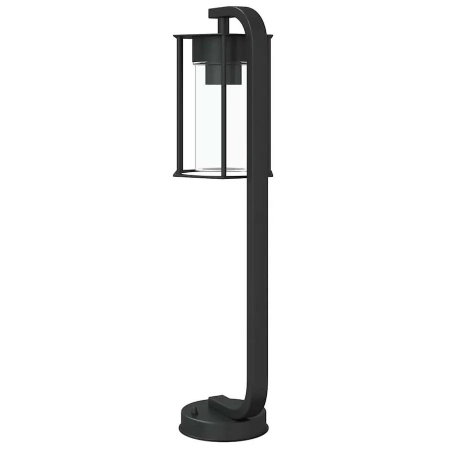 Lampadaires d'extérieur 3 pcs noir 60 cm acier inoxydable - 6