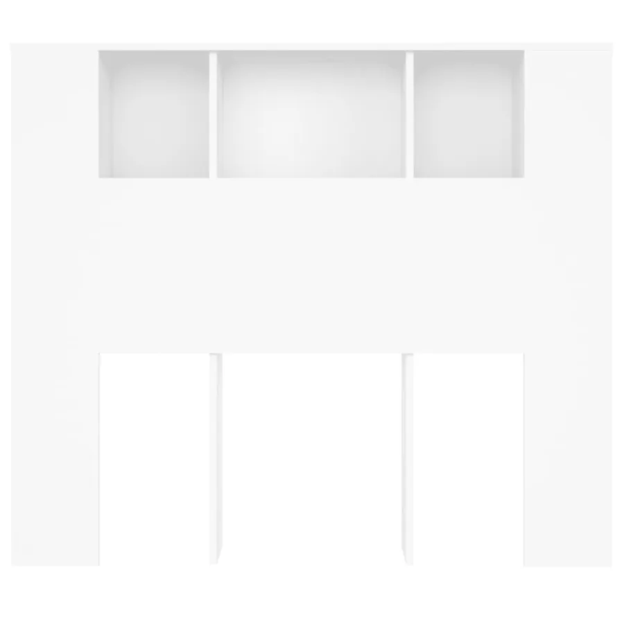 Armoire à tête de lit Blanc 120x18,5x102,5 cm - 4