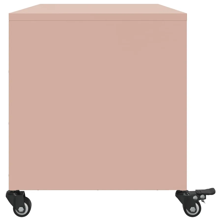 Meuble TV rose 68x39x43,5 cm acier - 7