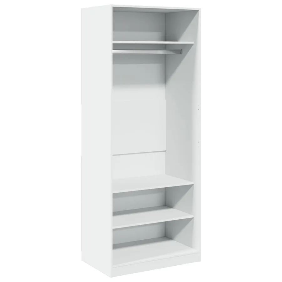 Garde-robe blanc 80x50x200 cm bois d'ingénierie - 2