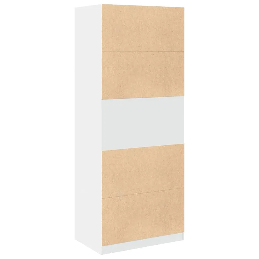 Garde-robe blanc 80x50x200 cm bois d'ingénierie - 6