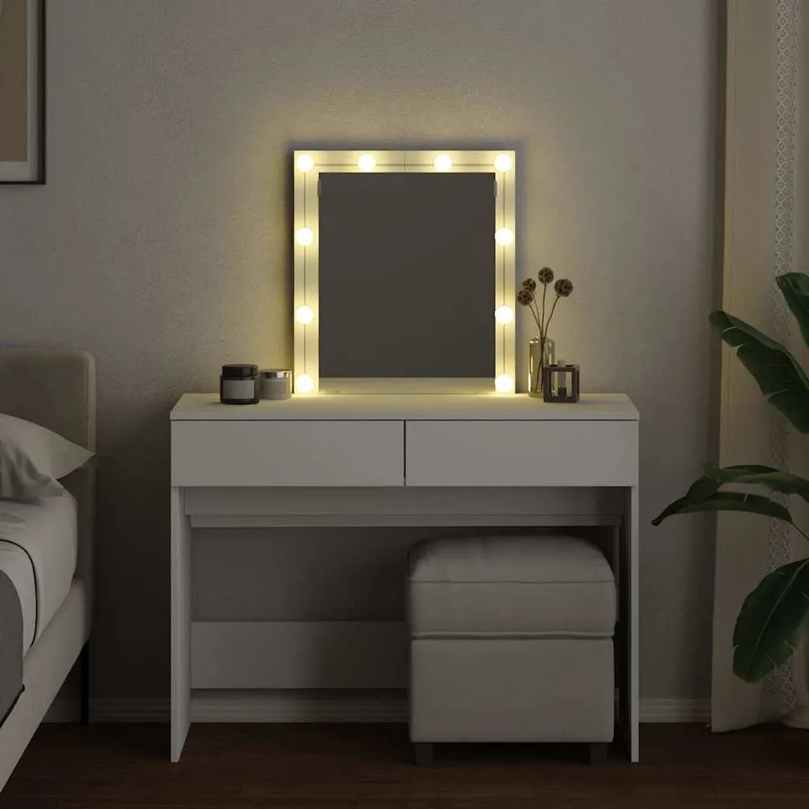 Coiffeuse avec LED blanc 100x40x130 cm - 3