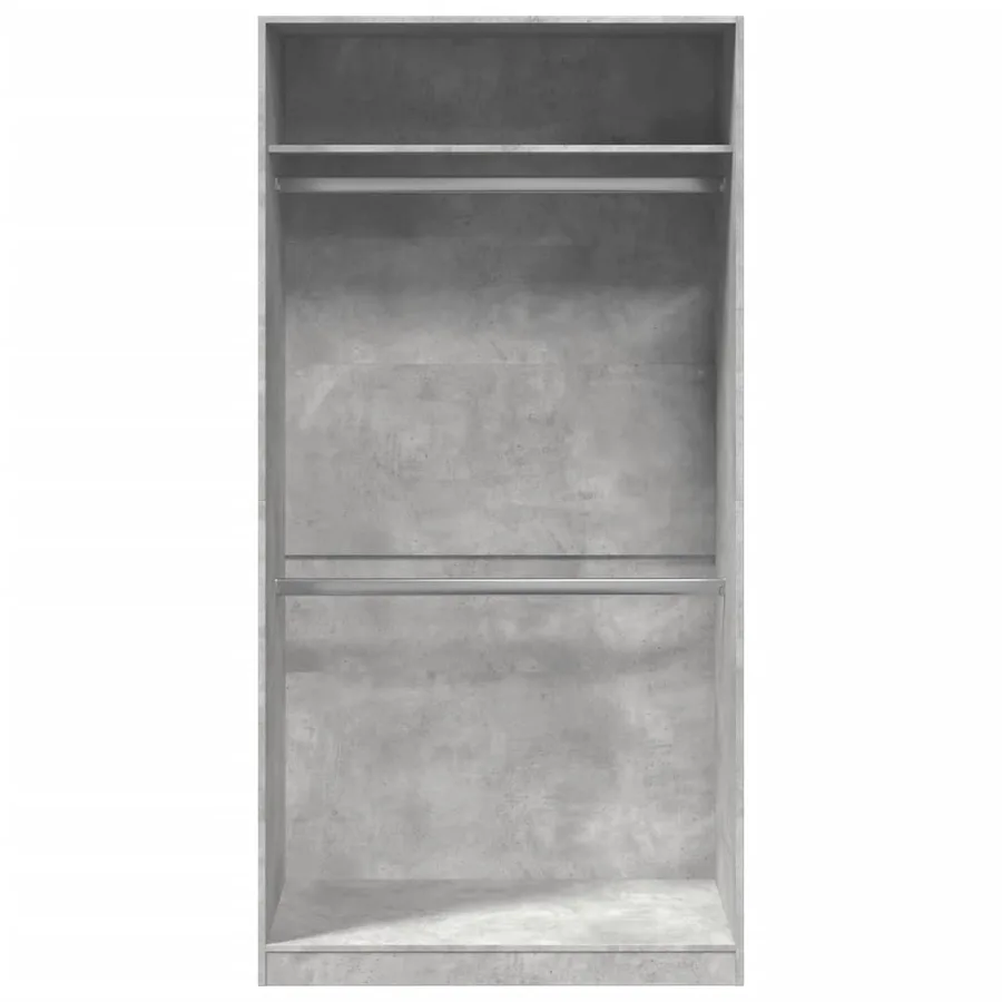 Garde-robe Gris béton 100x50x200 cm Aggloméré - 4