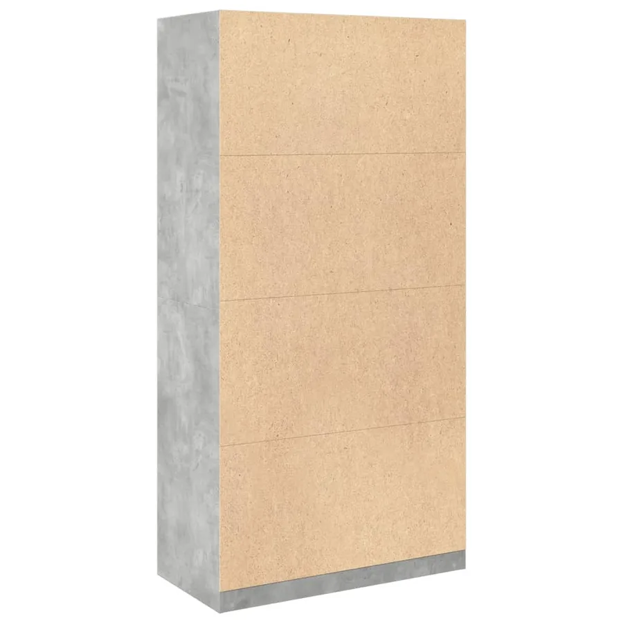 Garde-robe Gris béton 100x50x200 cm Aggloméré - 6