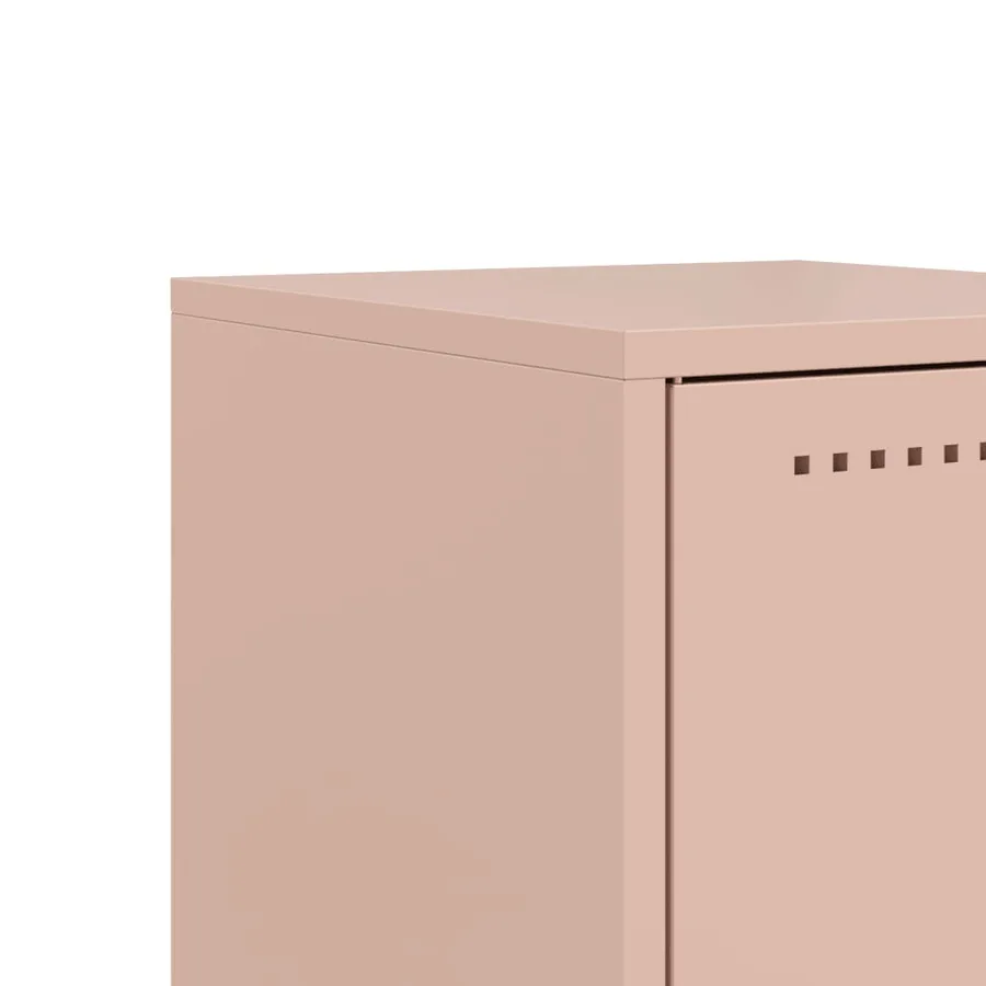 Tables de chevet 2 pcs rose 36x39x78 cm acier - 10