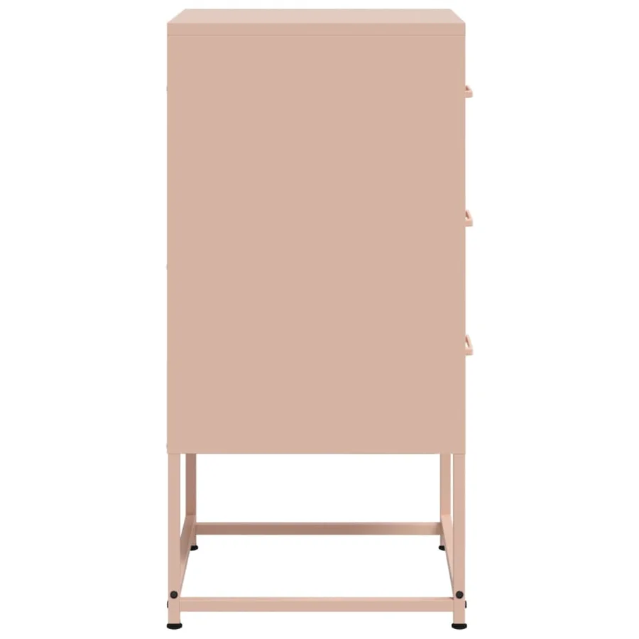Tables de chevet 2 pcs rose 36x39x78 cm acier - 7