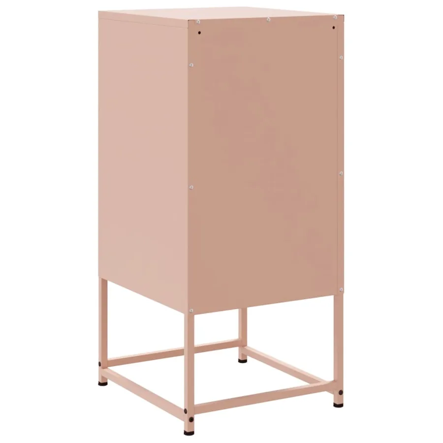 Tables de chevet 2 pcs rose 36x39x78 cm acier - 8