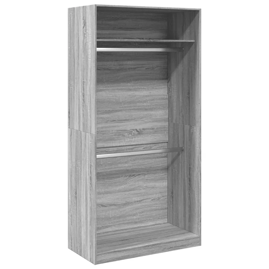 Garde-robe sonoma gris 100x50x200 cm bois d'ingénierie - 2