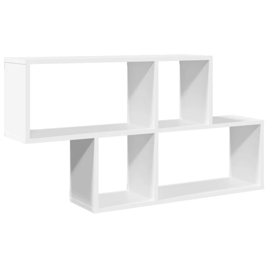 Étagère murale blanc 100x20x53 cm bois d'ingénierie - 2
