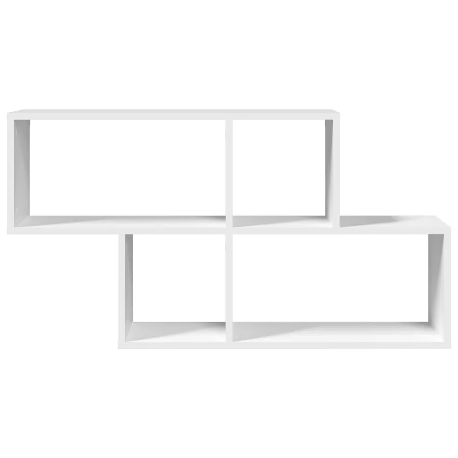 Étagère murale blanc 100x20x53 cm bois d'ingénierie - 4