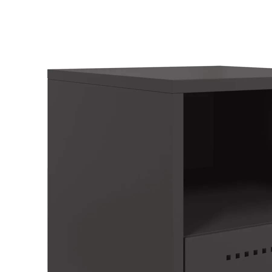 Tables de chevet 2 pcs noir 36x39x60,5 cm acier - 10