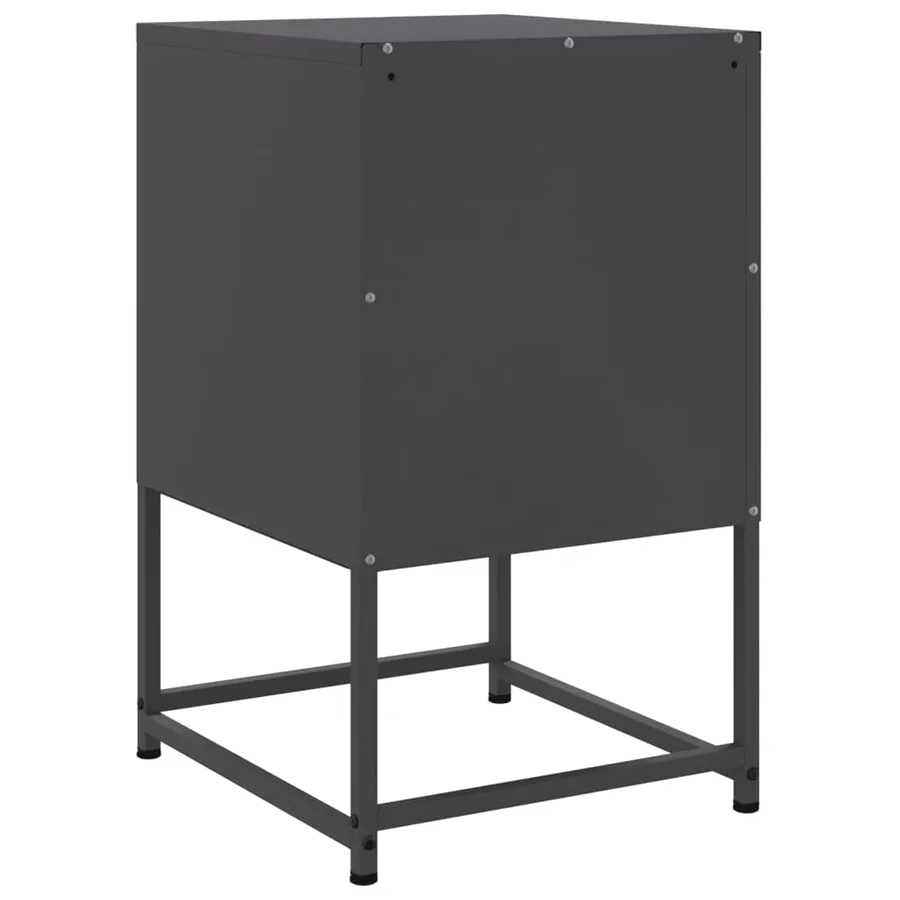 Tables de chevet 2 pcs noir 36x39x60,5 cm acier - 8