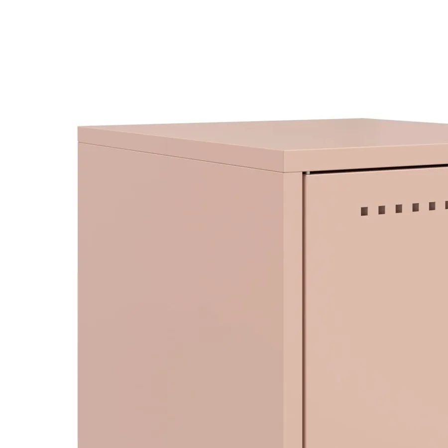 Tables de chevet 2 pcs rose 36x39x78 cm acier - 11