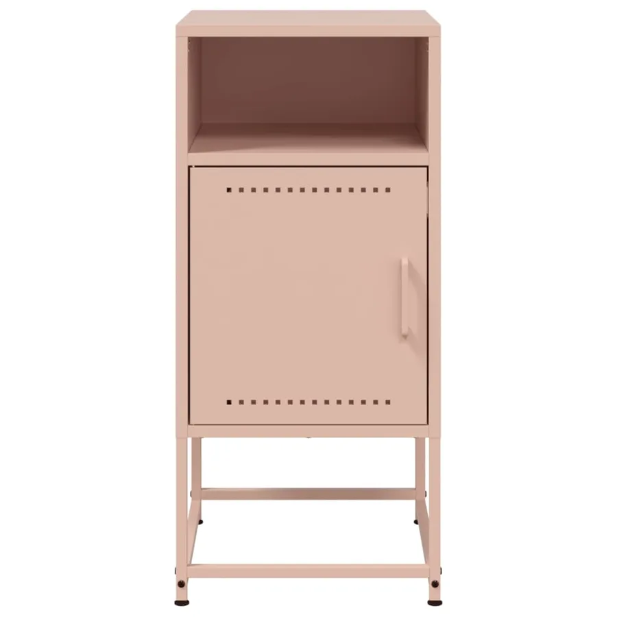 Tables de chevet 2 pcs rose 36x39x78 cm acier - 6