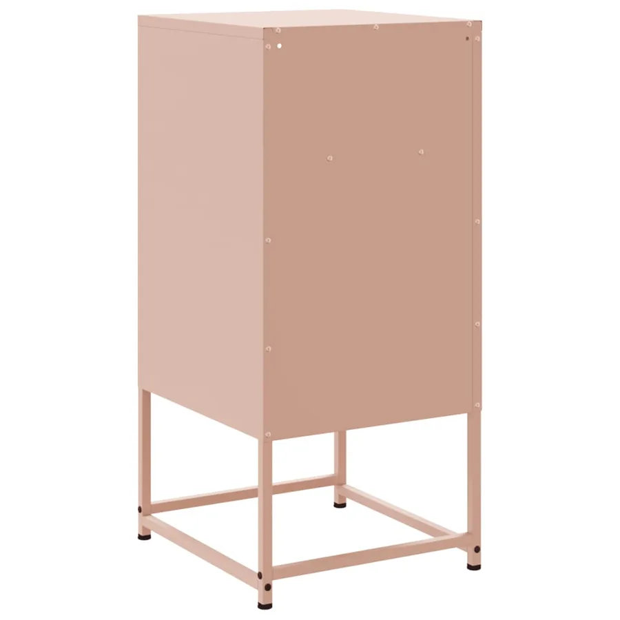 Tables de chevet 2 pcs rose 36x39x78 cm acier - 8