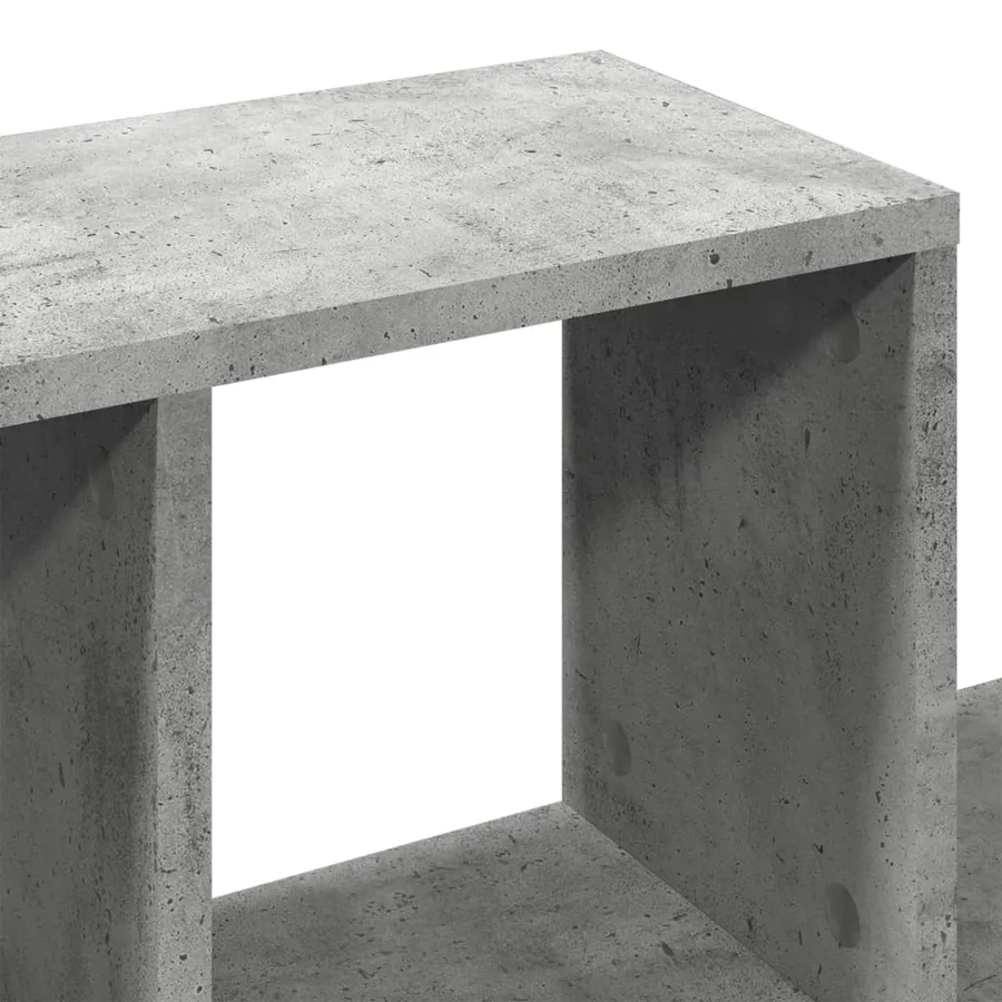Étagère murale gris béton 100x20x53 cm bois d'ingénierie - 7