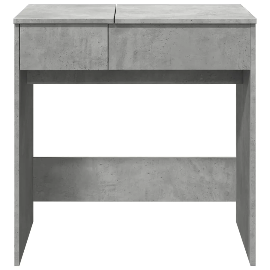 Coiffeuse avec miroir gris béton 73x46,5x120 cm - 5
