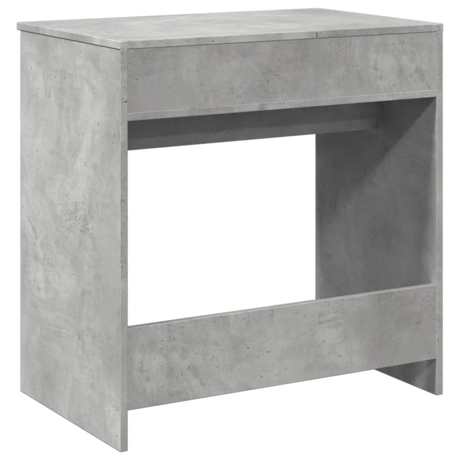 Coiffeuse avec miroir gris béton 73x46,5x120 cm - 7