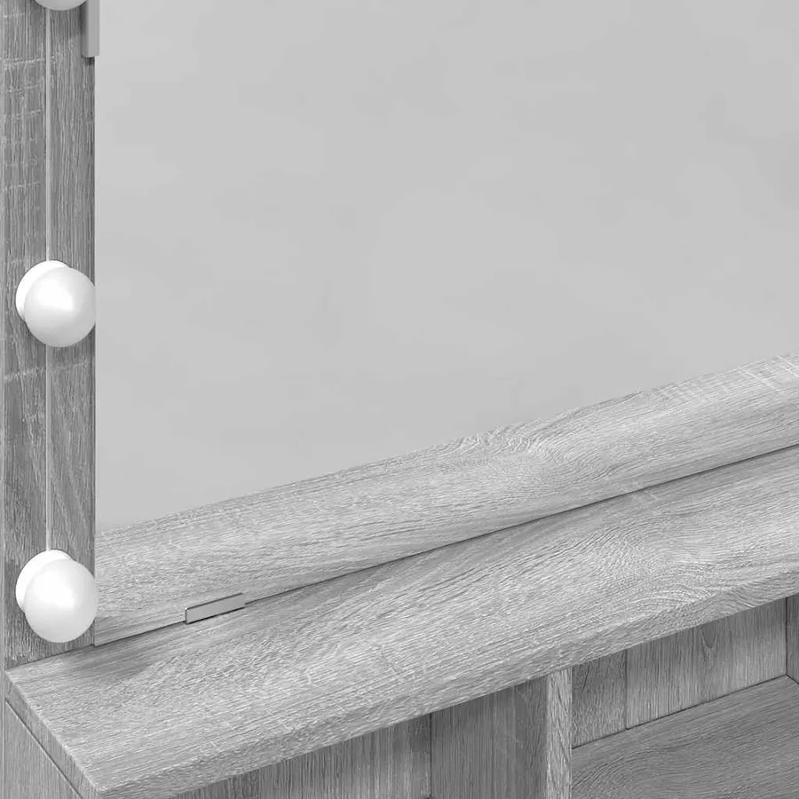 Coiffeuse avec LED sonoma gris 80x41x134,5 cm - 12