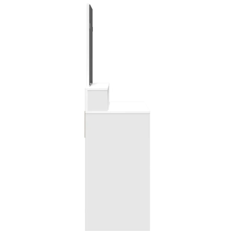 Coiffeuse avec miroir blanc 80x41x144,5 cm - 5