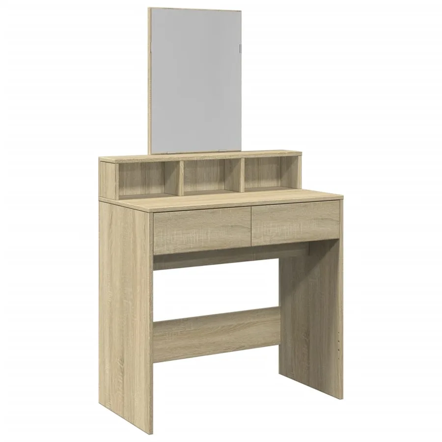 Coiffeuse avec miroir chêne sonoma 80x41x144,5 cm - 2