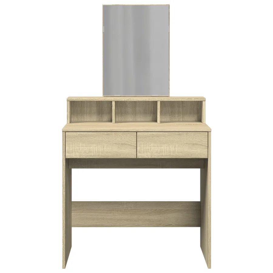 Coiffeuse avec miroir chêne sonoma 80x41x144,5 cm - 4