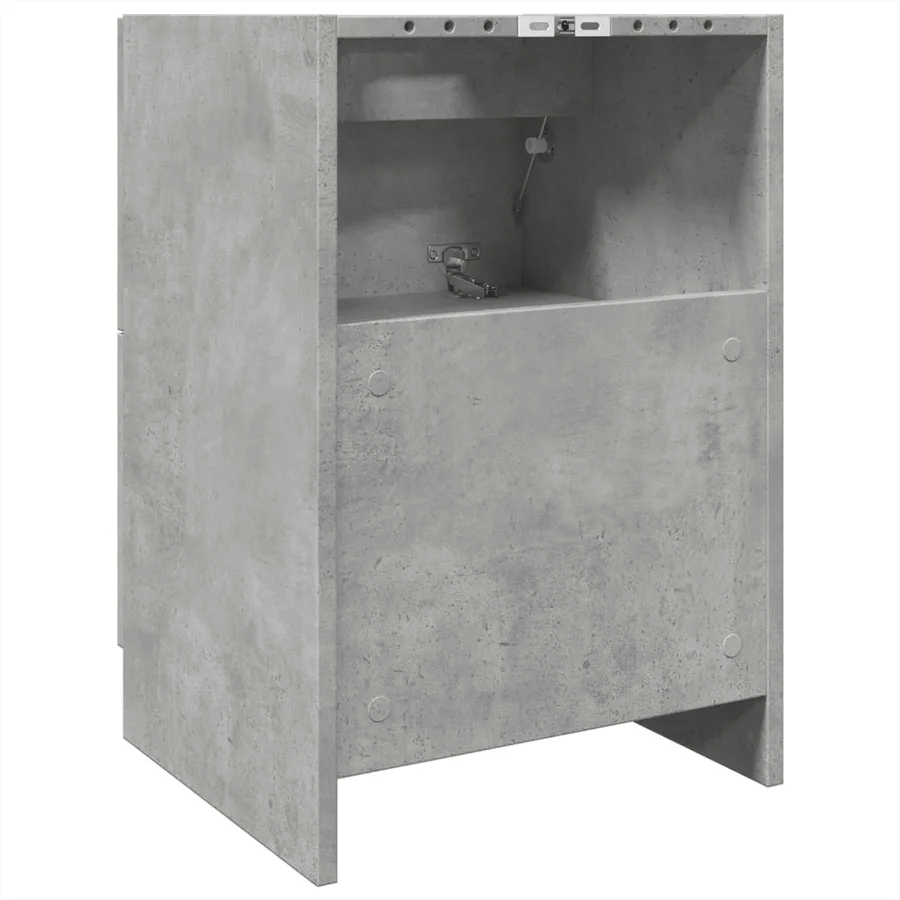 Armoire d'évier gris béton 40x37x59 cm bois d'ingénierie - 7