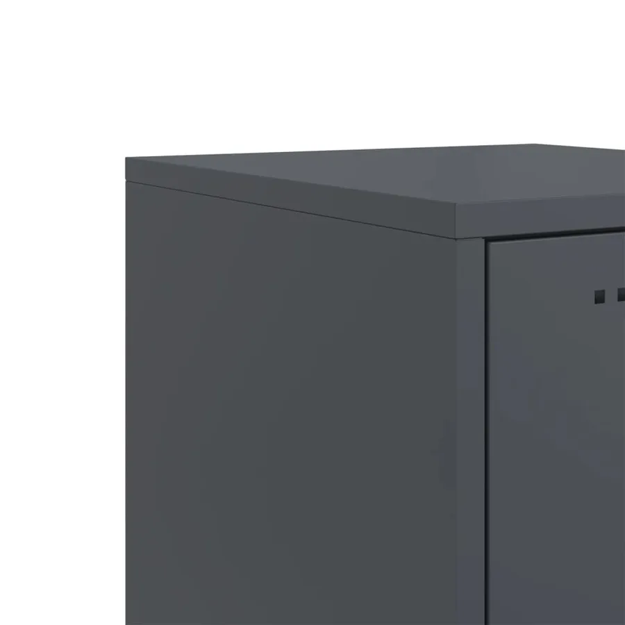 Tables de chevet 2 pcs anthracite 36x39x78 cm acier - 10