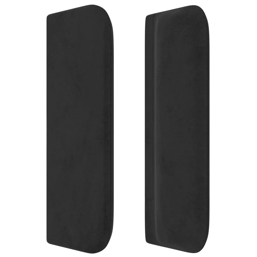 Tête de lit avec oreilles Noir 147x16x78/88 cm Velours - 4