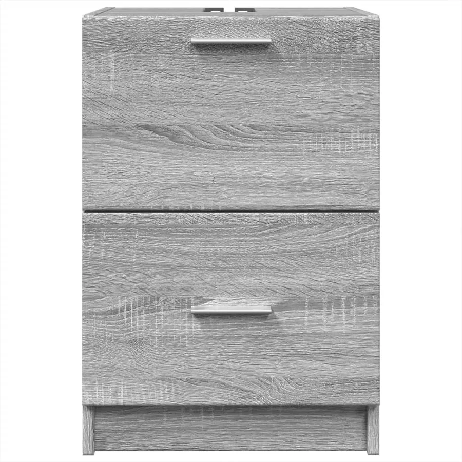 Meuble d'évier sonoma gris 40x37x59 cm bois d'ingénierie - 4