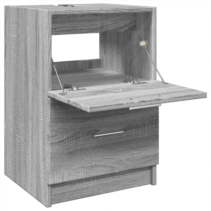 Meuble d'évier sonoma gris 40x37x59 cm bois d'ingénierie - 5
