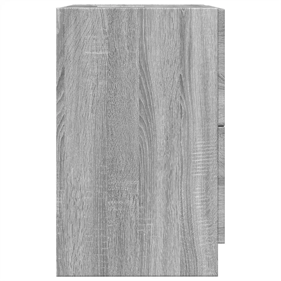 Meuble d'évier sonoma gris 40x37x59 cm bois d'ingénierie - 6