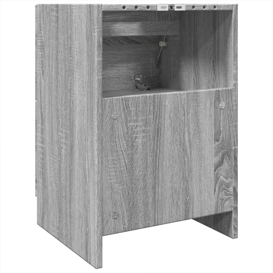 Meuble d'évier sonoma gris 40x37x59 cm bois d'ingénierie - 7