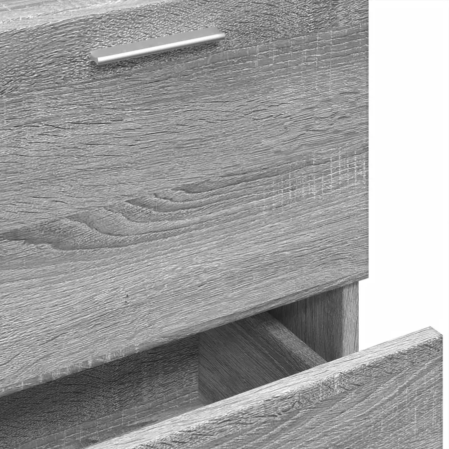 Meuble d'évier sonoma gris 40x37x59 cm bois d'ingénierie - 9