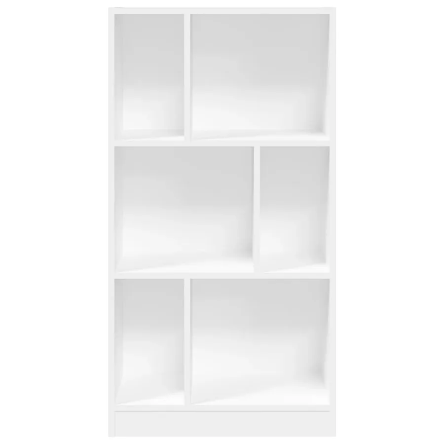 Bibliothèque blanc 57x28,5x107,5 cm bois d'ingénierie - 4